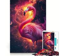 Space Flamingo Jigsaw Puzzles for Adults 1000 Piece Smart Game Relaxing Fun Pattern Assembly Cherished Gift (38x52cm)