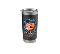 Space Flowers Fox Foxes Stainless Steel Insulated Tumbler