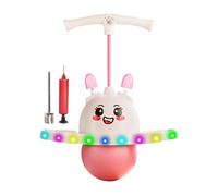 Space for Kids - Bouncing Ball with Pump | Outdoor Games for Children Jumping On Wheels Energic | Retro Exerction Regulable Rope Length Jumper Games for Adults Tod