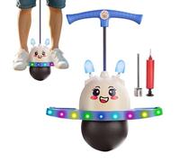 Space for Kids - Bouncing Ball with Pump | Outdoor Games for Children Jumping On Wheels Energic | Retro Exerction Regulable Rope Length Jumper Games for Adults Tod