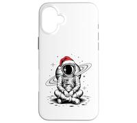 Space Funny Xmas Lights Ornaments Saturn Astronaut Christmas Case for iPhone 16 Plus