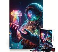 Space Galaxy Jellyfish 1000 Piece Jigsaw Puzzles for Teenagers Jigsaw Enhance Memory Cozy Relax Firm Cut Festive Gift (38x26cm)