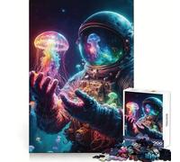 Space Galaxy Jellyfish Jigsaw Puzzle for Adults 1000 Pieces Memory Boost Group Play Pattern Assembly Xmas Surprise (50x75cm)