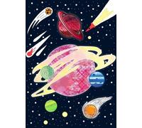 Space Galaxy Poster Cartoon Astronaut Moon Stars And Rockets Canvas Painting Wall Art For Boys Room Home Decor Mural 30x40cm No Frame