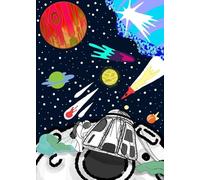 Space Galaxy Poster Cartoon Astronaut Moon Stars And Rockets Canvas Painting Wall Art For Boys Room Home Decor Mural 30x40cm No Frame