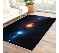 Space Galaxy Rugs Living Room, Extra Large Rug, Low Pile Rug Non Slip, Washable, Area Rugs for Living Room, Planet Stars Milky Way Home Decor Floor Carpets, 200x290 cm