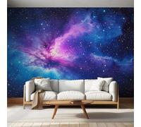 Space Galaxy Wallpaper Mural, Universe Starry Sky Wall Mural, Non-woven Print Photo Wallpaper for Bedroom Living Room Decor 400x280 cm AVZI56