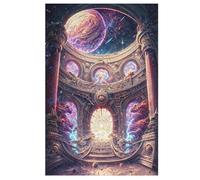 Space Gate Puzzles 1000 Pieces Wooden Jigsaw Puzzle for Adults Brain Exercise Challenge Game Gift for Kids Children Jigsaws （78×53cm）