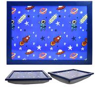 (Space) GEEZY Large Wooden Bean Bag Cushioned Lap Tray - 44 x 34cm