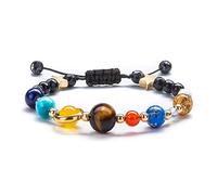 Space Gifts,Astronomy Gift Boys Bracelet Planets for Kids Solar System,Adjustable Natural Stone Bracelets Jewellery Select Astronaut Bracelet Autism Fidget Novelty Girls Women Colorful Accessories