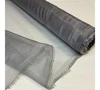 Space Grey 2 Meter Pack Plain Sheer Lightweight Organza Voile Drape Curtain, Wedding, Chair Sash Fabric 150cm Wide