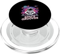 Space Grooves Astronaut Dj Cosmic Vinyl Rave Party PopSockets PopGrip for MagSafe