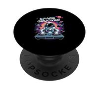 Space Grooves Astronaut DJ Spaceman Vinyl Music Rave PopSockets Adhesive PopGrip