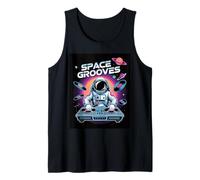 Space Grooves Astronaut DJ Spaceman Vinyl Music Rave Tank Top