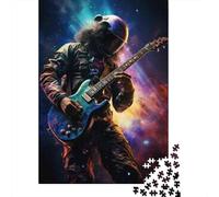 Space Guitar Hero 1000-Piece Puzzle for Adults, 70x50cm/1000pcs; White Pieces with A Smooth Surface; Shared Family Time Around The Table