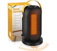 Space Heater Portable, Electric Fast Heating Thermostat, 90° Oscillating Personal Mini Heater Fan with Overheat & Tip-Over Protection for Home Office