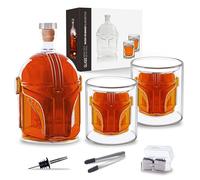 Space Helmet Shaped Whiskey Decanter Set with 2 Wine Glasses, Whiskey Stones for Bourborn, Liquor, Scotch, Birthday for Men Father Women