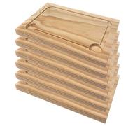 Space Home - Chopping and Serving Boards - Steak Plates - Set of 6 - Pine Wooden