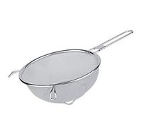 Space Home - Food Strainer & Sieve - Colander Sieve - Food Strainer - Metal Strainer - Kitchen Colander Strainer with Silicone Handle - Perforated Stainless Steel Colander/Strainer - 22 cm