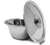 Space Home - Pudding Mould with Lid - Stainless Steel Pudding Steamer - Egg Tart Mold - Pudding Basins - Tart Cases - Individual Cake Tins with Lid - Yorkshire Pudding Tin - 16 cm