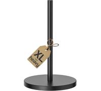 Space Home - Stainless Steel Kitchen Roll Holder Free Standing - Heavy Duty Towel Holder Roll Dispenser - Waterproof and Rustproof Roll Stand & Paper Holder Large Rolls (Black)