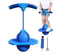 Space Hopper Bouncing Ball - Balance Jumping Ball With Handle & Balls Pump | Kids 5-8 Years Old Sensory Toy | Fun Outdoor Play Equipment For Backyard Gym
