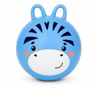 Space Hopper Kids Inflatable Animal Hopper 40cm Bouncing Ball Ride On Toy with Handles - PVC Outdoor Garden Indoor Toy for Boys Girls Age 3+ Panda Tiger Zebra Capybara Designs (Zebra)