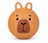Space Hopper Kids Inflatable Animal Hopper 40cm Bouncing Ball Ride On Toy with Handles - PVC Outdoor Garden Indoor Toy for Boys Girls Age 3+ Panda Tiger Zebra Capybara Designs (Capybara)