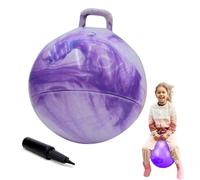 Space Hopper Retro Exercise Ball Jumping Ball with Handle Inflatable Bouncy Hopper with Manual Pump 18 Inches Hopping Ball Hop Ball Toy Exercise Play Toy Ball Hoppity Bouncer Ball boys and girls