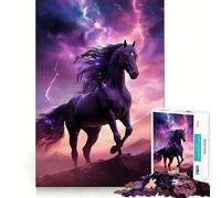 Space Horse Racing Jigsaw Puzzles for Adults1000 Piece Brain Teaser Home Leisure Image Assembly Birthday Gift (38x26cm)