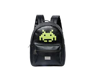 Space Invaders Alien-Fashion Backpack, Black, 14 x 24 x 32 cm, Capacity 10 L