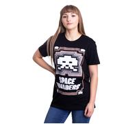Space Invaders - Glowing Invader - T-Shirt - black - M - 100% Cotton M