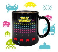 Space Invaders Mug with Colour Changing Retro Decoration for Fans of 80s Accessories 350 ml Capacity Coffee Cup for Nostalgic People Space Invaders