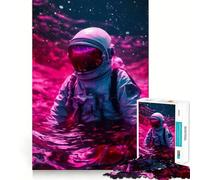 Space Is Wild Jigsaw Puzzle for Adults 1000 Pieces Memory Boost Group Play Pattern Assembly Xmas Surprise (38x52cm)