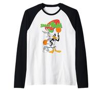 Space Jam Looney Tunes Bugs Daffy Basketball Classic Heroes Raglan Baseball Tee