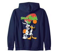 Space Jam Looney Tunes Bugs Daffy Basketball Classic Heroes Zip Hoodie