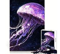 Space Jellyfish Jigsaw Puzzle for Adults 1000 Pieces Mind Puzzle Calm Pastime Image Assembly Lovely Present (38x26cm)
