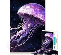 Space Jellyfish Jigsaw Puzzles for Adults 1000 Piece Smart Game Relaxing Fun Pattern Assembly Cherished Gift (50x75cm)