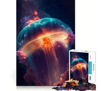 Space Jellyfish Milky Way Jigsaw Puzzle for Adults 1000 Pieces Mind Puzzle Calm Pastime Image Assembly Lovely Present (38x52cm)