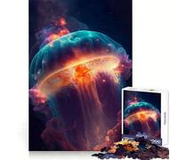 Space Jellyfish Milky Way Jigsaw Puzzles 1000 Piece for Teenagers Fine Logic Toy Easy Leisure Neat Edge Festival Gift (38x26cm)
