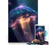 Space Jellyfish Milky Way Jigsaw Puzzles for Adults1000 Pieces Memory Boost Together Fun Image Assembly Art Collectible (50x75cm)