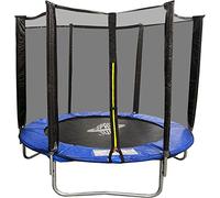 Space Jump - 8Ft Trampoline With Enclosure, Safety Net, Great Outdoor Summer Fun for Kids, Includes A Ladder, Keep Fit and Active, Perfect Birthday, Outer Net