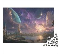 Space Kingdom Castle Puzzles 1000 Piece Puzzle Challenge Toy Adults And over 12 Years Old Creative Puzzles Educational Challenge Home Decoration Gift 70x50cm/1000pcs