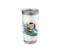 Space Kitten Spaceship Cat Cute Futuristic Galaxy Galactic Stainless Steel Insulated Tumbler