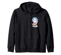 space kitten Zip Hoodie