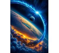 Space Landscape 50 Piece Jigsaw Puzzle for Adults, Creativity, Challenging and Difficult Puzzle, Brain Teaser Puzzles for Adults 50 Pieces for The Whole for Women, Men