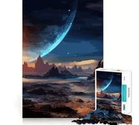 Space Landscape Jigsaw Puzzles 1000 Pieces for Teenagers Raise Memory Easy Leisure Clean Edge Xmas Surprise (38x52cm)