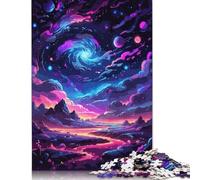 Space Landscape Synergy Puzzle Family Fun Paper Rectangular Jigsaw Puzzle for Kids And Adults Age 12 Years Up Birthday Present 1000pcs (26x38cm)