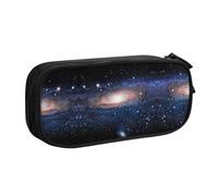 Space Large Capacity Double Layer Pencil Case,Customizable Full Print Polyester Fabric Organizer-School, Office, Travel Makeup Pouch