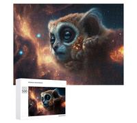 Space Lemur A Cosmic Adventure Adult Picture Puzzle, 500 PCS - Year-End Present; for Couples, Friends And Family